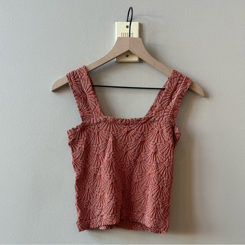 Textured Rust Sleeveless Top